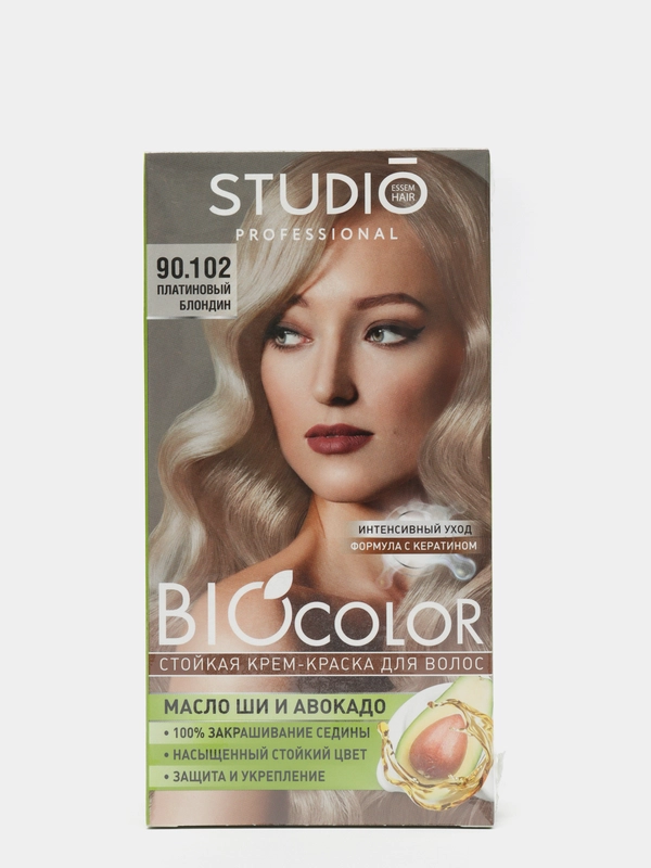Studio Biocolor Краска для волос 90.102 Платиновый блондин, 50/50/15 мл