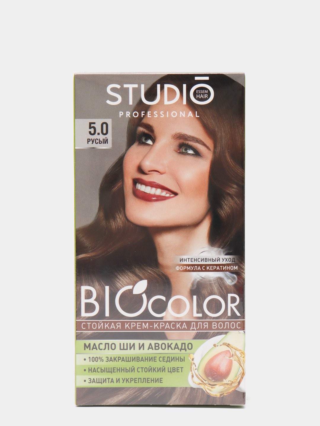 Studio Biocolor Краска для волос 5.0 Русый, 50/50/15 мл купить по цене 118  ₽ в интернет-магазине KazanExpress