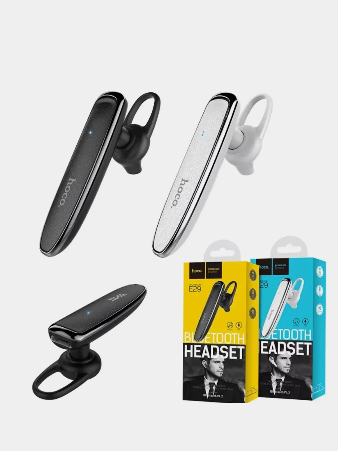 Белый bluetooth-гарнитура Hoco