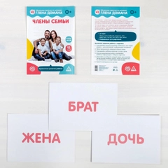 Обучающие карточки по методике Глена Домана "Члены семьи", 12 карт