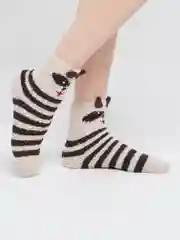Красный махровые женские носки 3D