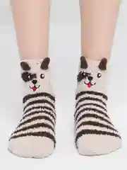Красный махровые женские носки 3D