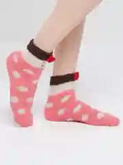Вишнёвый махровые женские носки 3D