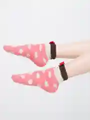 Вишнёвый махровые женские носки 3D