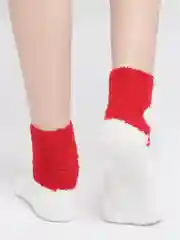 Голубой махровые женские носки 3D