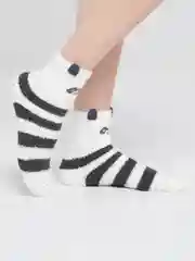 Бордовый махровые женские носки 3D