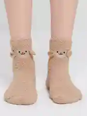 Белый махровые женские носки 3D