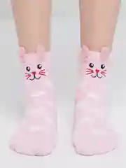 Коричневый махровые женские носки 3D