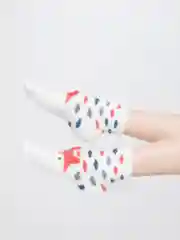 Кораллово-розовый махровые женские носки 3D