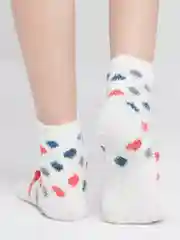 Кораллово-розовый махровые женские носки 3D