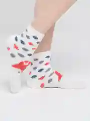 Кораллово-розовый махровые женские носки 3D