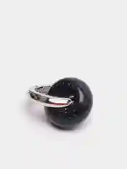 Серебряный золотые и серебряные Серьги-конго/ бублики/  кольца с синим авантюрином