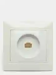 Розетка компьютерная и телефонная UNIVersal серия "Севиль" 1А, RJ45, RJ12, белая