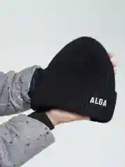 Черный шапка ALGA детская  на флисе