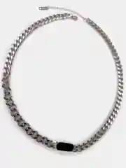 Серебряный цепочка на шею из титановой стали, унисекс