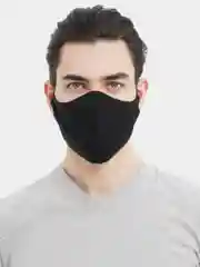 Черный маска тканевая, двуслойная
