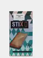 Черный защитное стекло STiX 10D iPhone 12 Pro Max с рамкой, черное (PREМIUМ Олеофобное)