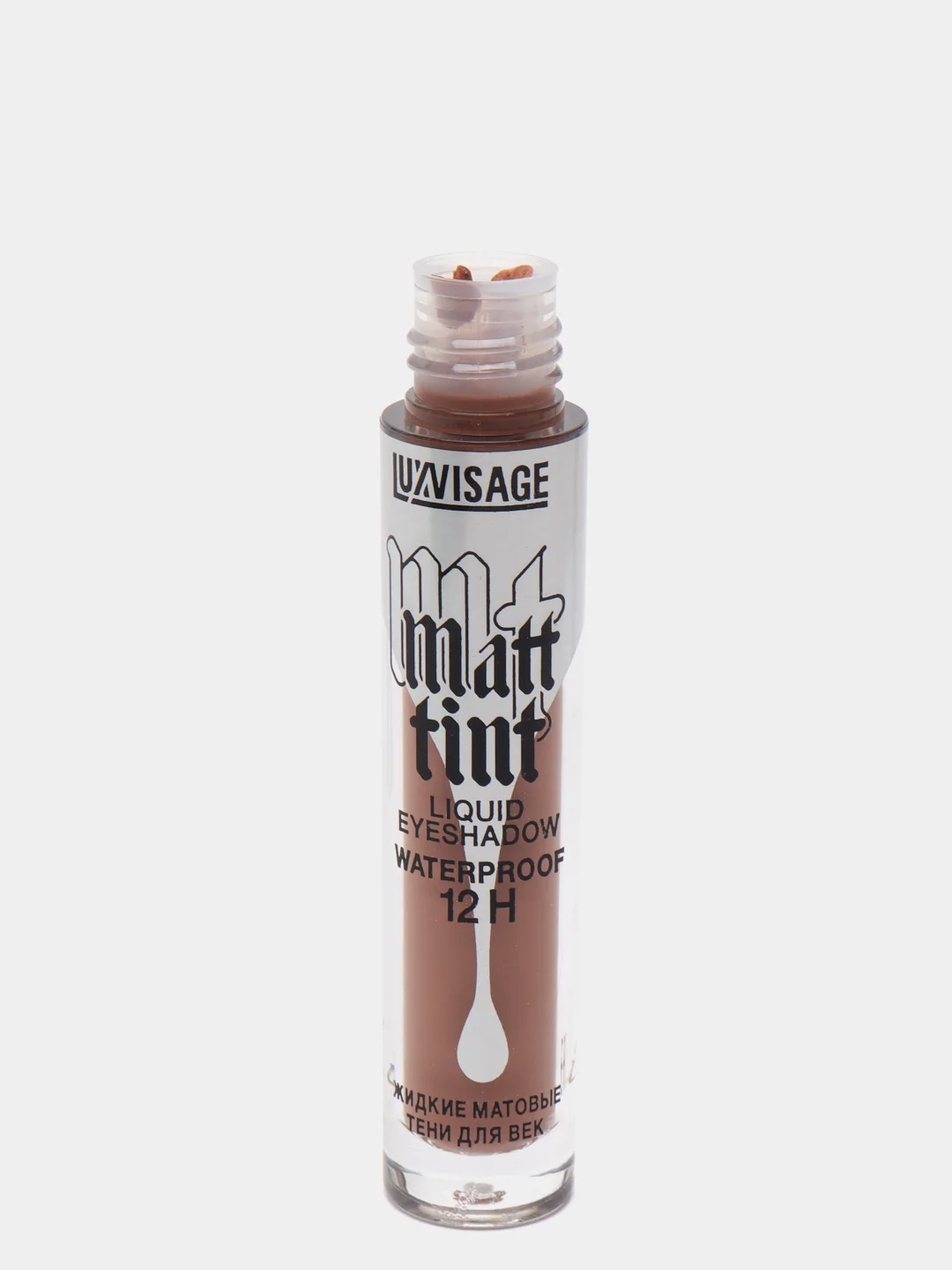 Песочный хаки тени для век жидкие MATT TINT WATERPROOF 12H LUXVISAGE