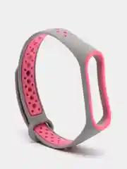 Розовый силиконовый ремешок Xiaomi 3/4 спортивный двухцветный