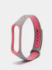 Розовый силиконовый ремешок Xiaomi 3/4 спортивный двухцветный
