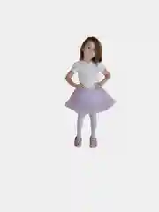 Сиреневый юбка из еврофатина