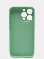 Мятный чехол силиконовый со стеклянной панелью для iPhone 13 Pro