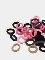 Серебряный резинки для волос бесшовные, маленькие, 2 см, 10-100 штук