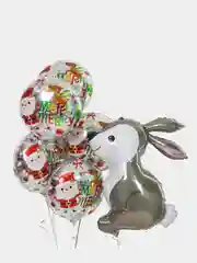 Серый шар большая фигура зайка, енот, лиса, серия Лесные звери"