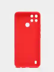 Красный чехол для Realme C21Y силиконовый, с защитой камеры