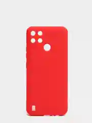 Красный чехол для Realme C21Y силиконовый, с защитой камеры