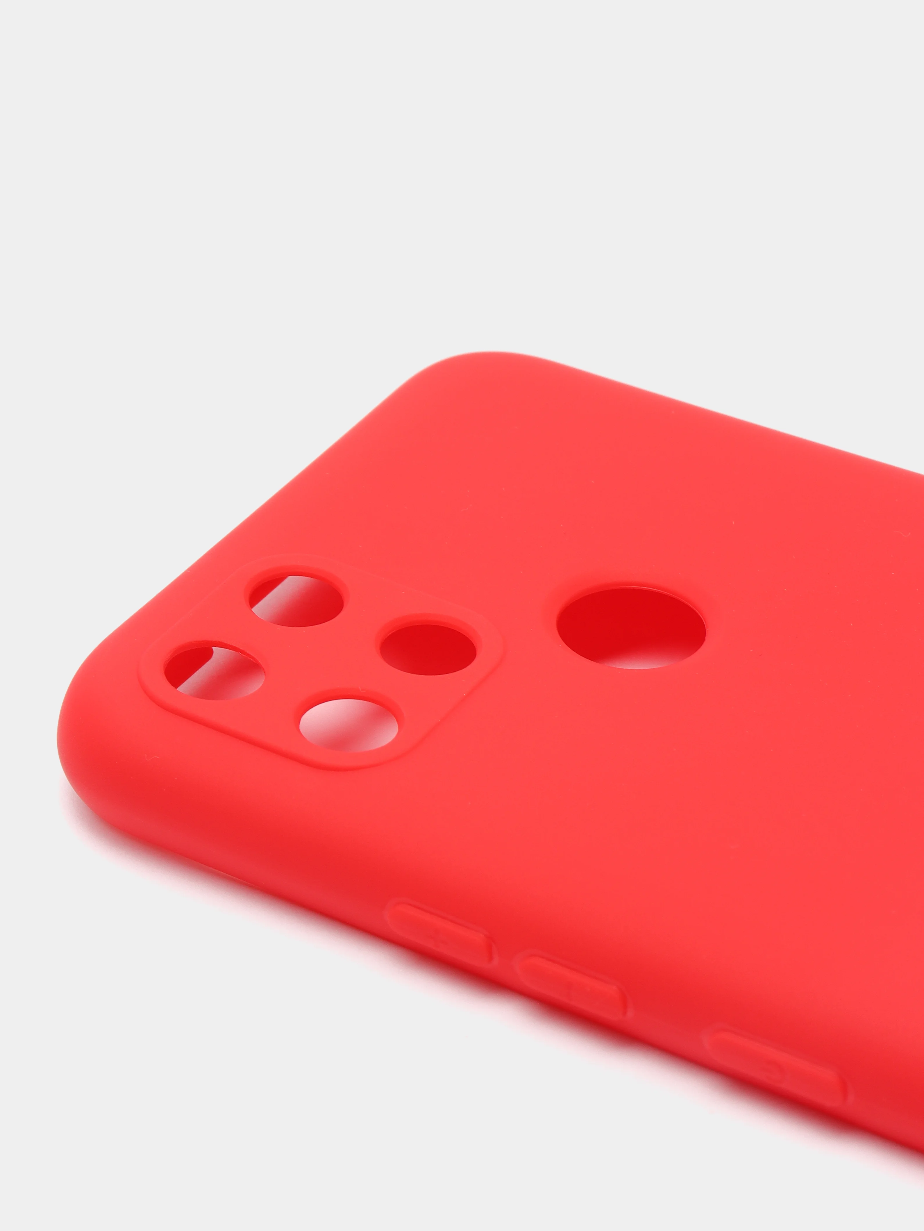 Красный чехол для Realme C21Y силиконовый, с защитой камеры