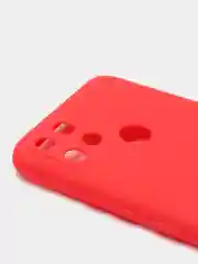 Красный чехол для Realme C21Y силиконовый, с защитой камеры