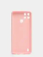 Розовый чехол для Realme C21Y силиконовый, с защитой камеры