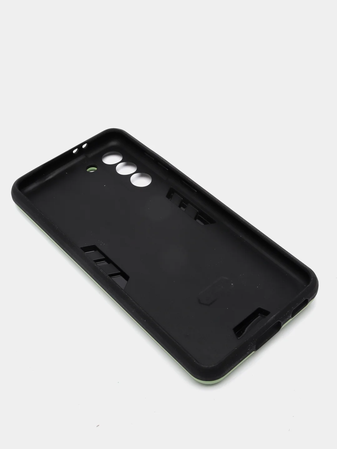 Салатовый чехол 2 в 1 на Samsung S21, подставка и магнитный держатель