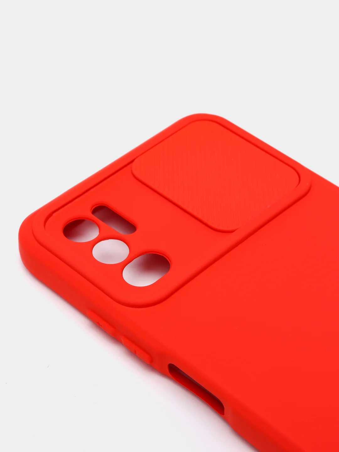 Красный чехол с раздвижным окном для защиты камеры POCO M3 PRO / NOTE 10T