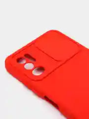 Красный чехол с раздвижным окном для защиты камеры POCO M3 PRO / NOTE 10T
