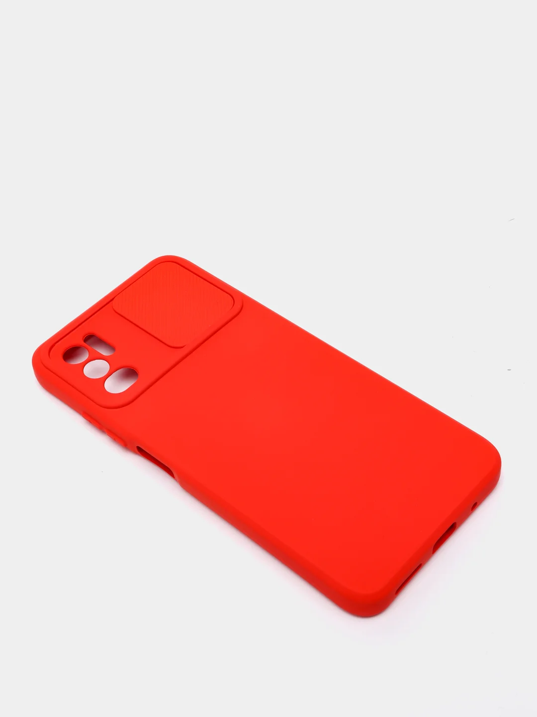 Красный чехол с раздвижным окном для защиты камеры POCO M3 PRO / NOTE 10T