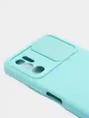 Бирюзовый чехол с раздвижным окном для защиты камеры POCO M3 PRO / NOTE 10T