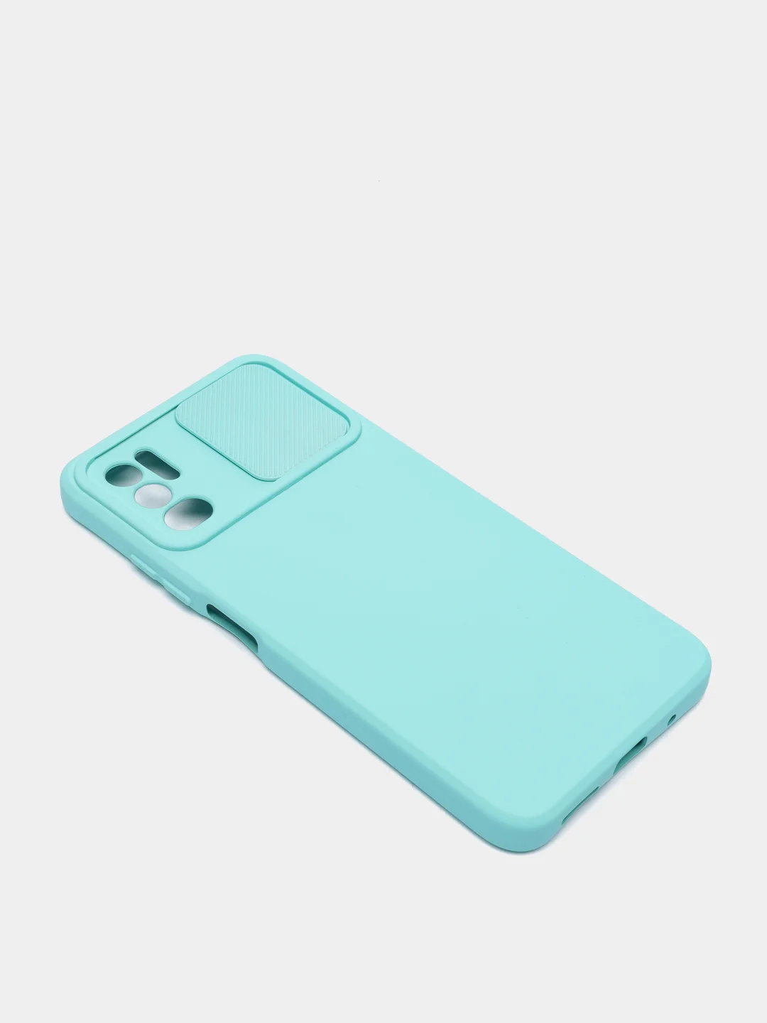 Бирюзовый чехол с раздвижным окном для защиты камеры POCO M3 PRO / NOTE 10T
