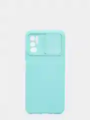 Бирюзовый чехол с раздвижным окном для защиты камеры POCO M3 PRO / NOTE 10T