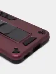 Бордовый чехол 2 в 1 на Samsung S21, подставка и магнитный держатель