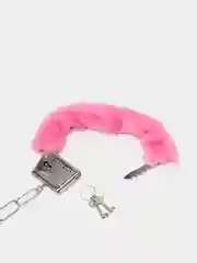 Наручники для секс игр БДСМ металлические с мехом
