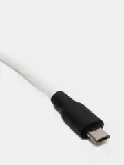 Белый мягкий Силиконовый USB кабель провод зарядник шнур Micro, Type-C, iPhone Lightning Android