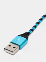 Синий кабель USB Lightning, Micro-USB, Type-C, 2 метра