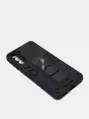 Черный чехол 2 в 1 на Samsung S21, подставка и магнитный держатель