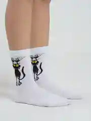 Носки хлопковые с рисунком "котики"