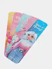 Розовый набор картонных закладок, 5 штук