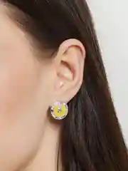 Серьги круглые