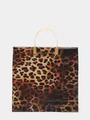 Золотистый хаки подарочный пакет пластик 30*30*10см