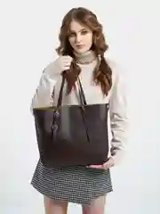 Коричневый сумка женская c косметичкой